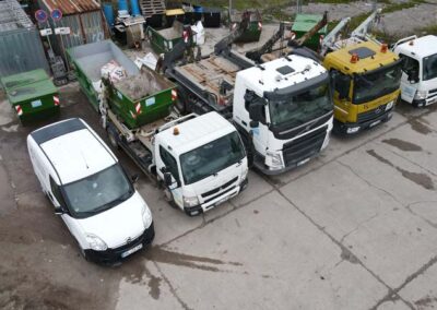 Fuhrpark Luftbildaufnahme